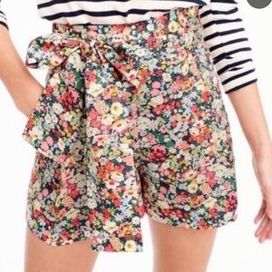 J. Crew High Waist Floral Shorts - Multicolor